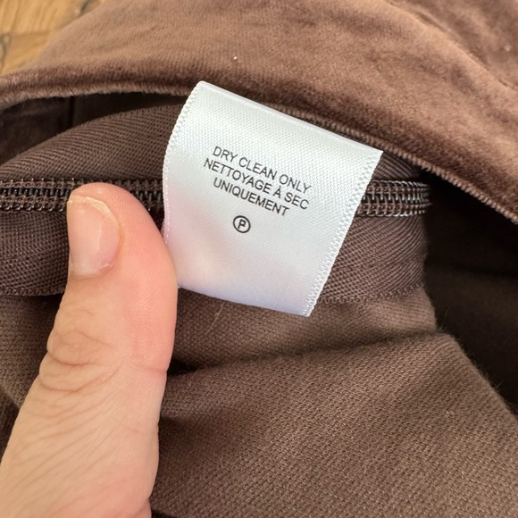 NWT Frances Valentine Lucy Stretch Velvet Cigarette Pants Chocolate Size 14 - Picture 9 of 9